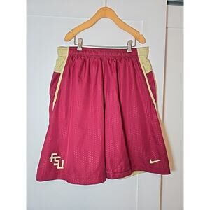 Nike Florida State Seminoles Shorts Mens XXL Red Gold Football Dri-Fit Gym FSU